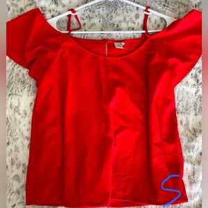 Red blouse off the shoulder- Size: Women’s SM